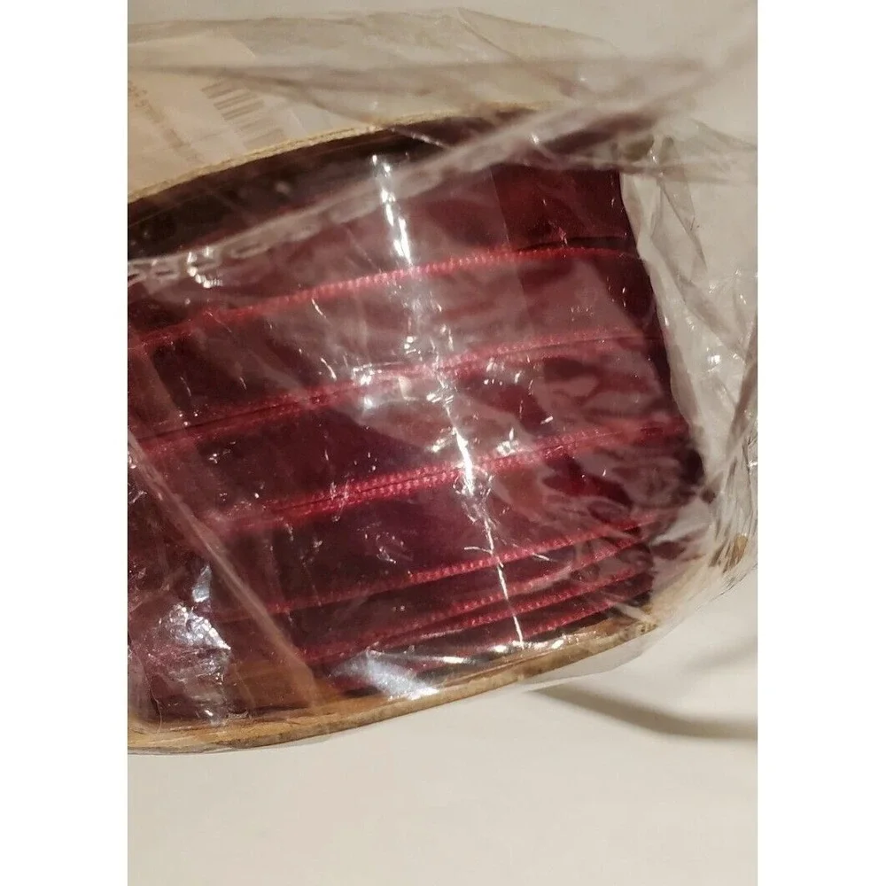 20 Yards Velvet Ribbon for Crafts Decoration  10mm - Wine Red Sewing Embroidery